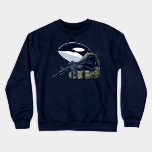 Tactical Orca Majesty Tee: Where Strength Meets Oceanic Elegance Crewneck Sweatshirt